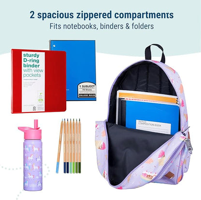Wildkin 15-inch Kids Backpack – Durable, Padded, Adjustable for School & Travel - Sweet Dreams