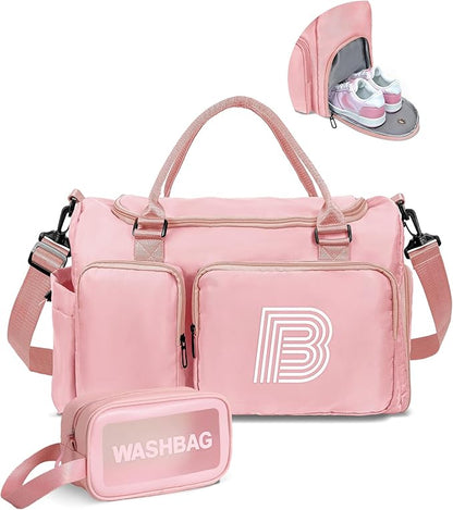 Kids Gifts for Daughter, Initial Teens Travel Duffle Bag, Sports Bag, Personalized Weekender Bag with Shoulder Strap, Monogram Overnight Bag, Gift for Friend Sister Women Gifts
