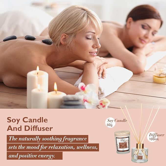 Coconut Vanilla Spa Gift Set for Women Christmas Gifts - Luxurious 28-Piece Body Care Collection, Moisturizing Bath & Body Basket Gift Set for Mother's Day, Birthday, Self Care Gift