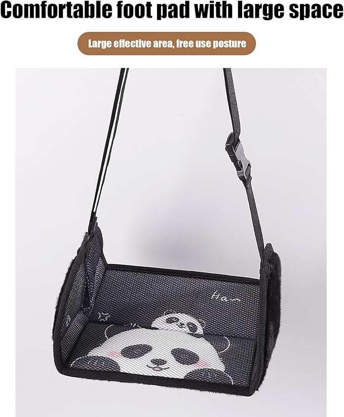 Foot Hammock Carseat, Portable Foot Sling for Car and Airplane Travel, Adjustable Foots Rest for Comfortable Travels, Home, Office, Kids