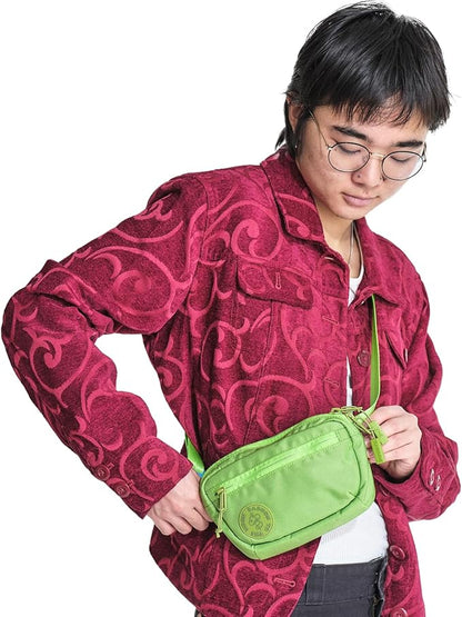 Baboon to the Moon Fanny Pack - Trendy, Compact, Water-Repellent Waist Bag in Multiple Colors and Sizes for Men and Women (Lime Breeze, Mini (1.5L))