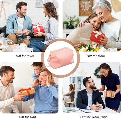 Vomgomfom 6L 13 Inch Silicone Toiletry Bag, Waterproof Leakproof Travel Cosmetic Organizer, Adjustable G-Buckle Compression Dopp Kit, Foldable Makeup Bag for Women & Men (Pink, 13" 6L)