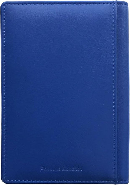 Personalized Monogrammed Cobalt Blue Leather RFID Passport Wallet and Luggage Tag
