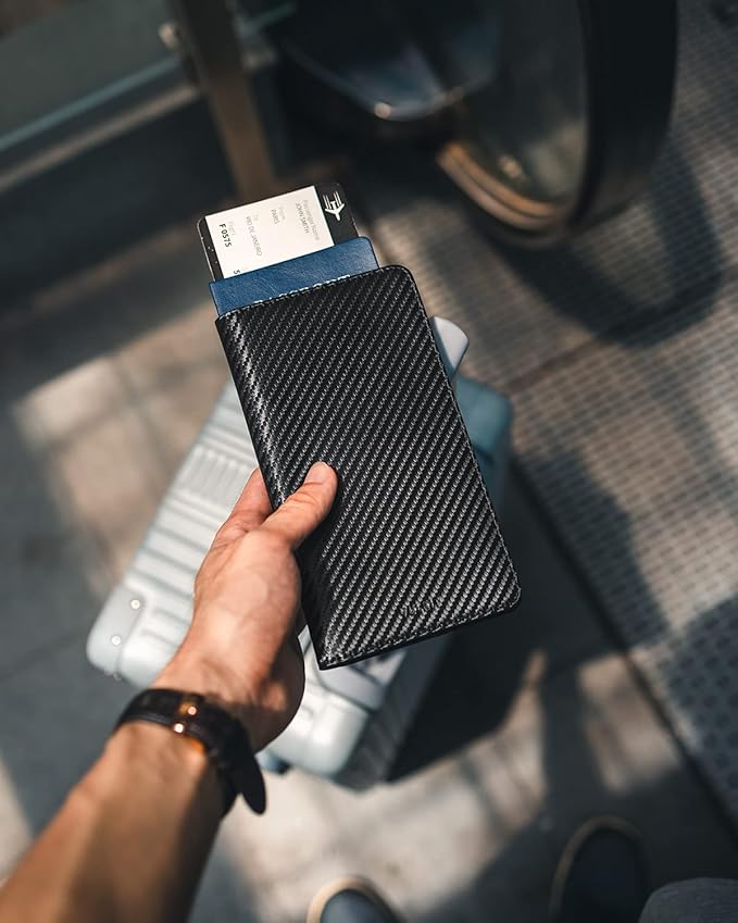 VULKIT Passport Holder Wallet RFID Blocking Travel Wallet for Men & Women