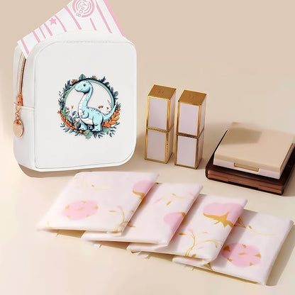 Dinosaur Mini Makeup Bag, Dinosaur Gift For Women Girls, Cute Portable Zipper Pouch Cosmetic Bag For Teen Girls Kids, Small Storage Bag For Sanitary Pad, Period napkin bag!