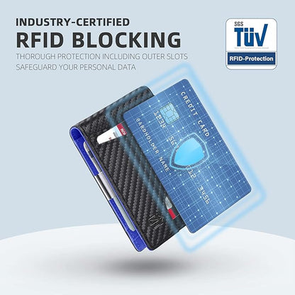 Zitahli Money Clip Wallets for Men,Slim Bifold Wallet 10-12 Cards, Mens Leather Wallet with ID Window,RFID Blocking Thin Minimalist Credit Card Holder,Gifts for Him