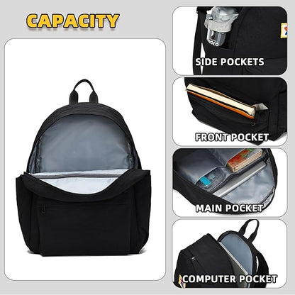 willikiva Kids Backpack for School Boys Girls Teens Toddler Backpack Waterproof Kindergarten Preschool Elementary Bookbag Children Travel Bag(Black,Medium)