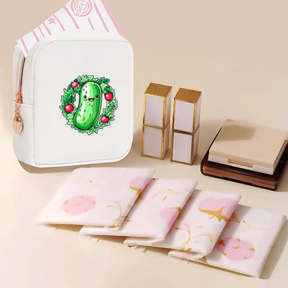 Pickle Mini Makeup Bag, Pickle Gift For Women Girls, Cute Portable Zipper Pouch Cosmetic Bag For Teen Girls Kids, Small Storage Bag For Sanitary Pad, Period napkin bag!