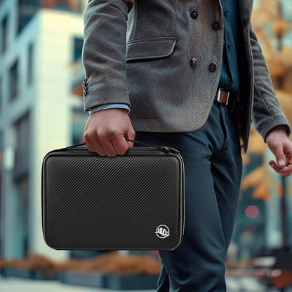 Boobowl Hard Travel Case for Hair Clippers, Hair Cutting Barber Supplies Organizer Bag, Trimmer Storage Holder for Ufree/for Wahl/for Andis Men Razor Guard Grooming Kits -Dark Black