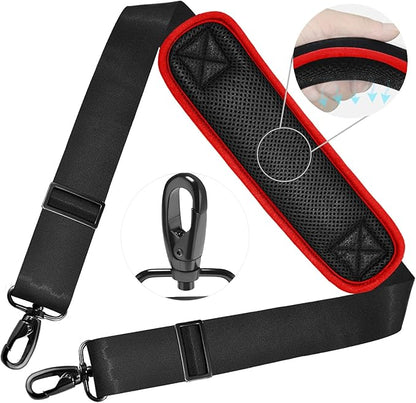 ZINZ Shoulder Strap 78" Universal Bag Strap with Ultra-Thick Fixed Padded and Dual Balanced Adjustable Buckles for Briefcase, Travel Bag, Sports Bags, Laptop Bag, Crossbody Bag - Wine Edge