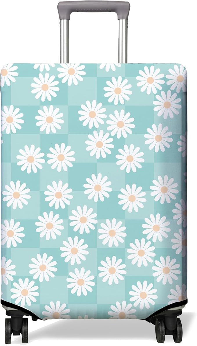 Travel Luggage Cover Suitcase Protector Fits 18-32 Inch Wheel Covers PatternedTravel Related Items Flower Luggage Protector Elastic S