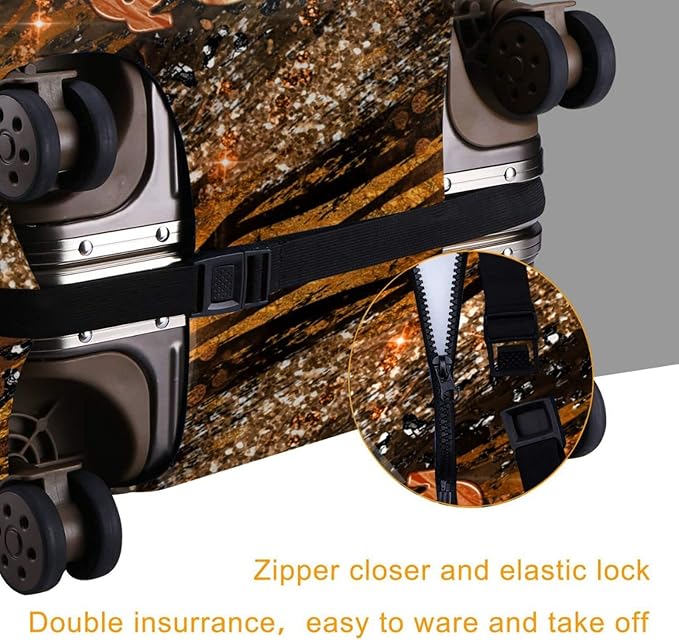 Travel Suitcase Protector African American Girl Elastic Protective Washable Luggage Cover With Concealed Zipper Suitable For 18-32 Inch (L (for 25--28 inch luggage))