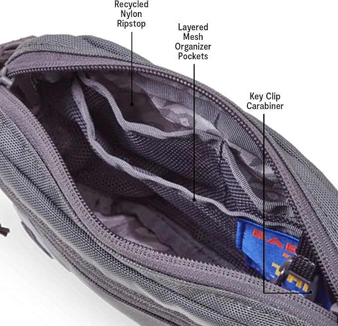 Baboon to the Moon Fanny Pack - Trendy, Compact, Water-Repellent Waist Bag in Multiple Colors and Sizes for Men and Women (Grey, Mini (1.5L))