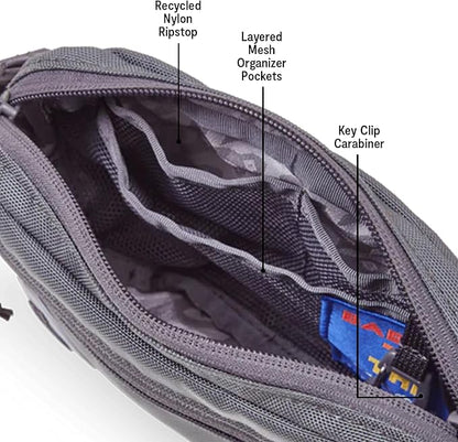 Baboon to the Moon Fanny Pack - Trendy, Compact, Water-Repellent Waist Bag in Multiple Colors and Sizes for Men and Women (Grey, Mini (1.5L))