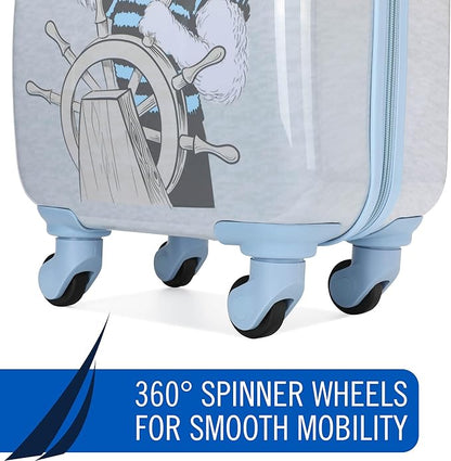 Nautica Kids Luggage - 18" Airline Approved Rolling Hardside Upright Carry-on Suitcase with Wheels (Polar Voyage)