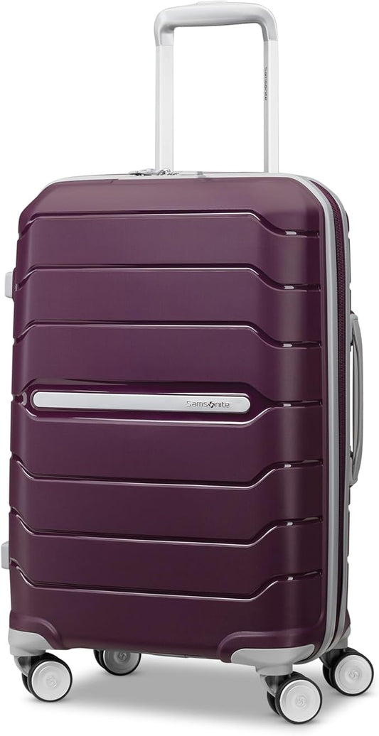 Samsonite Freeform Hardside Carry-On Luggage with Spinner Wheels - Hardshell Suitcase - TSA, Airline-Approved - Expandable Hard Shell, Smooth Rolling Wheels for Lightweight Travel - Amethyst Purple