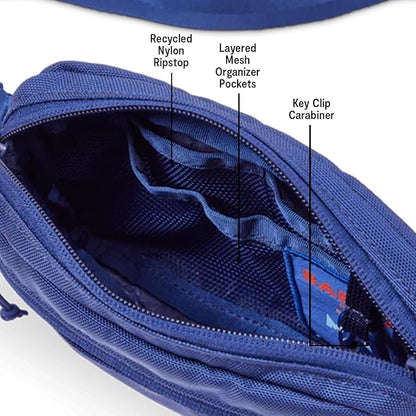 Baboon to the Moon Fanny Pack - Trendy, Compact, Water-Repellent Waist Bag in Multiple Colors and Sizes for Men and Women (Navy, Mini (1.5L))
