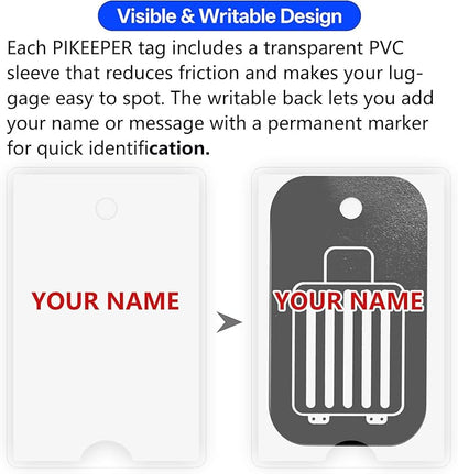 Smart Luggage Tags for Suitcase 4-Pack (2S2B) - Waterproof QR Code ID Labels, Show Scanner’s Location on Scan, Customizable & Durable Travel Tags for Backpack, Securely Hide Personal Info