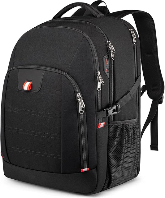 Della Gao Travel Laptop Backpack, 18.4 inch Extra Large Backpack for Men and Women, 45L Capacity Business Computer Back Pack (Black, 18.4 Inch)
