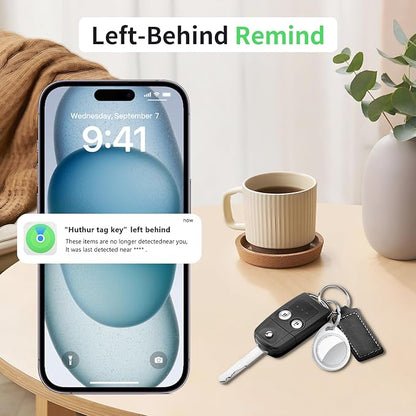 Tracker Tags-16 Pack, 5.3 Bluetooth Tracker Work with Apple Find My (iOS Only), 100dB Sound Finder, Smart Tags with Keychain/Lanyard, Item Finder for Luggage/Key/Suitcase, Replaceable Battery.