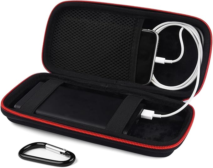 Power Bank Hard Travel Case Medium Compatible RAV Power 26800/20100/20000mAh, Anker Power Core 26800mAh/ PowerCore +26800mAh, INIU 10000mAh and Miady 10000/15000mAh (Medium Black)