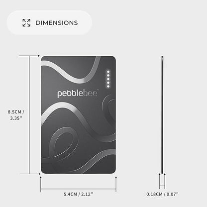 Pebblebee Card 5 | Rechargeable Bluetooth Wallet Tracker Card | Thin Eco-Friendly Alternative Tracking Card to Air Tag & Android Tracker | 18-Month Battery | Inbuilt Link Scan-to-Return & Phone Finder