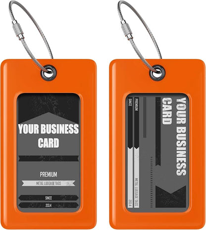 Luggage Tags Business Card Holder by TUFFTAAG - Durable Travel ID Bag Tag, Secure & Flexible, Perfect for Suitcases, Backpacks, and Carry-Ons, Easy Identification