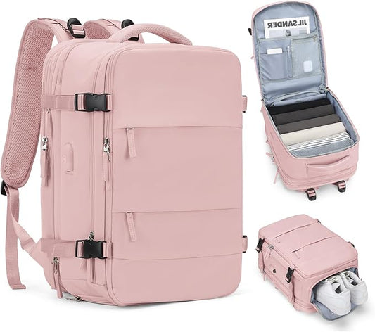 Casual Backpack Traveling Backpack, A-pink, Expandable, Travel Backpacks
