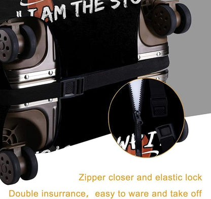 Travel Suitcase Protector African American Girl Elastic Protective Washable Luggage Cover With Concealed Zipper Suitable For 18-32 Inch(M (for 22--24 inch luggage))