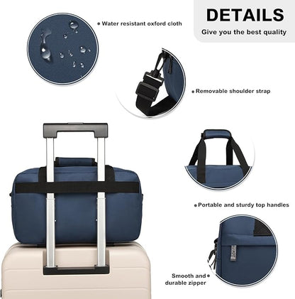 Kono Small Travel Duffel 14L Under Seat Carry-On Sports Tote Gym Bag - 13.78"x7.87"x7.87" Navy