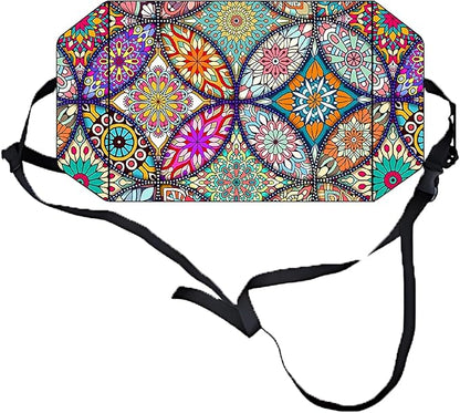 Airplane Foot Hammock for Plane Travel Ajustable Foot Rest for Plane Comfort Sling Airplane Gadgets for Adult Long Fling,Plane Travel Essentials (Lush Datura)