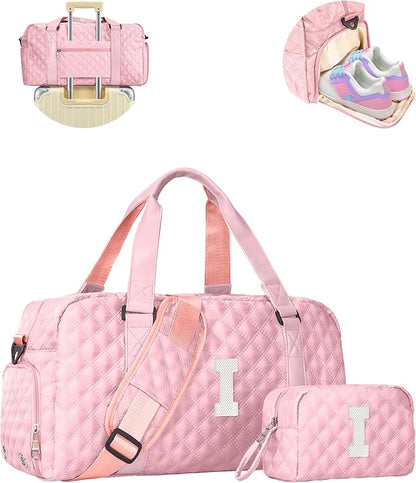 Teen Girl Gifts Trendy Stuff, Personalized Gifts, Initial Travel Duffel Bag or Teens, Monogram Overnight Bag, Trendy Stuff Gifts for Girls Friend Birthday Teacher Gift