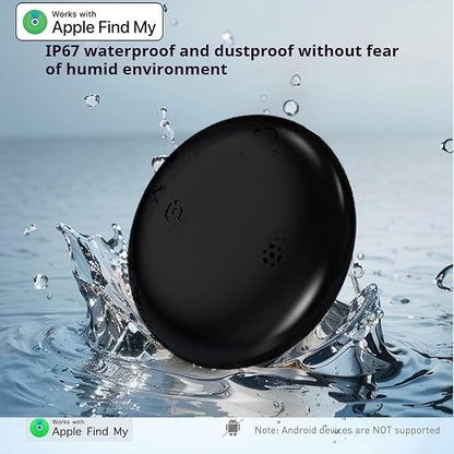Air Tags: Smart Tracker, Item Finder Works with Apple Find My (iOS Only) App, Tracker Tag Locator for Keys, Luggage, Satchel, Backpack etc. (Not for Android Devices) (Black, 2 Packs)