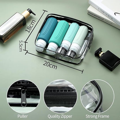 16 Pack Travel Bottles for Toiletries, Oversize 6oz Silicone Travel Containers, Leak Proof Refillable Liquid Shampoo And Conditioner Travel Essentials