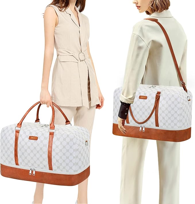 IBFUN Weekender Bags for Women, 21" Weekender Travel Bag, Travel Duffle Bag with Shoe Compartment Carry on Overnight Duffel Bag for Weekend Travel Business Trip, 3PCS