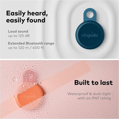 Chipolo Bundle (Loop, Card) - Rechargeable Bluetooth Tracking tag, Item Locator for Keys & Bags and Wallet Tracker, Compatible with Apple Find My or Find Hub on Android