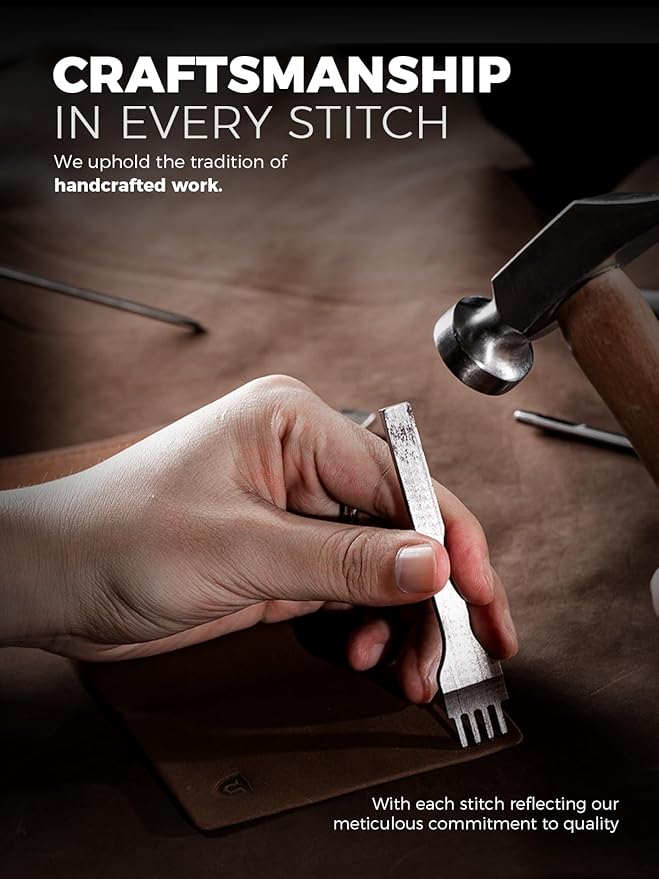 LORZOR Wallet for Men with Metal Card Holder, Pop Up Wallet, Finest Full Grain Leather Trifold Wallet, Smart, Minimalist, RFID Blocking, Front Pocket, ID Window