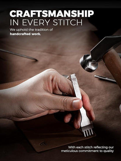 LORZOR Wallet for Men with Metal Card Holder, Pop Up Wallet, Finest Full Grain Leather Trifold Wallet, Smart, Minimalist, RFID Blocking, Front Pocket, ID Window