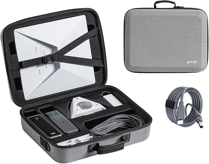 Starlink Mini Case, Hard Travel Carrying Case Rain Proof for Starlink Mini, Compatible with 6.5 x 2.36 x 2.36 in Power Banks (Anker 737/A1340), Compact Size Holds More Accessories