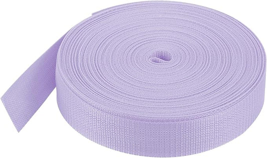 MECCANIXITY Lightweight Polypropylene Webbing Strap 1 1/2" 25 Yard Backpack Strapping Band Pink for Outdoor Luggage Cargo Straps