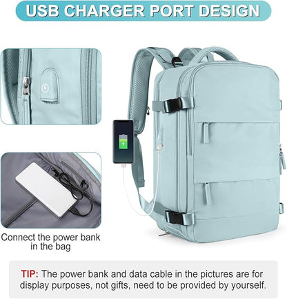 Large Personal Item Travel Backpack For Women Men Airline Approved Carry On Backpack Flight Approved Waterproof Sports Luggage Backpack Casual Daypack Small Hiking Backpack