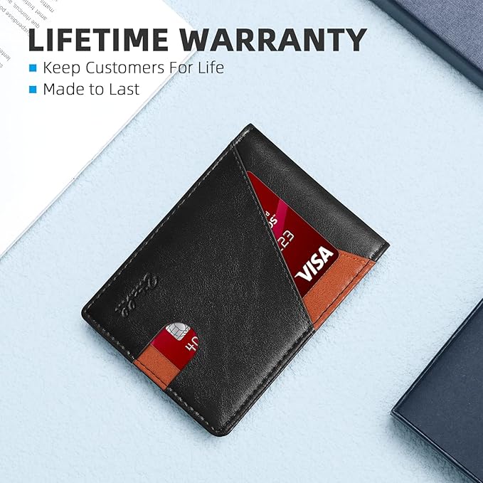 Zitahli Wallet for Men Slim 11 Credit Card Holder RFID Blocking Small Men's Wallet Bifold Minimalist Front Pocket With Mens Gifts Box