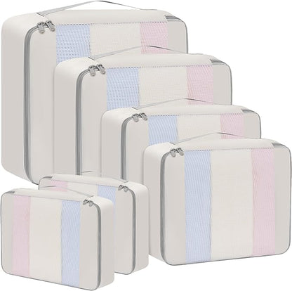 BAGAIL 6 Set/8 Set/10 Set Packing Cubes Various Sizes Packing Organizer for Travel Accessories Luggage Carry On Suitcase