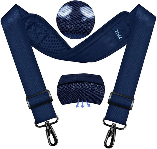 ZINZ 79.5" Universal Strap with Ultra-Thick Fixed Breathable Pad - Adjustable Heavy-Duty Shoulder Strap for Laptop, Crossbody, Luggage, Gym, Camera Bag and More - D01B01