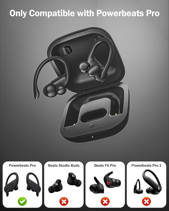 Charging Case Replacement for Powerbeats Pro: Beats Earbuds Charger Case with Bluetooth Pairing Sync Button, 700mAh Battery, Earbuds Not Included