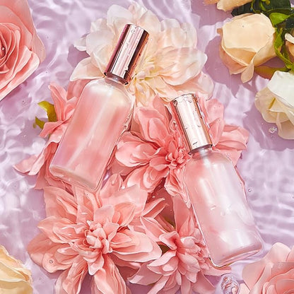 Roshtia 30 Pcs 3.4 oz/ 100 ml Rose Gold Glass Spray Bottle Refillable Perfume Atomizer Clear Decorative Empty Bottles with Fine Mist Sprayer Pump for Face Body Travel