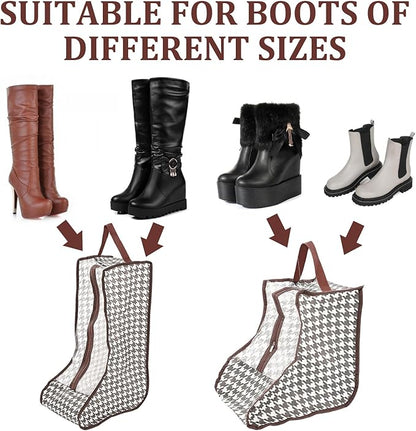 6 Pack Boot Storage, Portable Shoe Bags for Storage, Waterproof & Dustproof Boot Bags for Cowboy Boots, Shoe Cover Protector Bag with Zipper for Travel and Daily Use