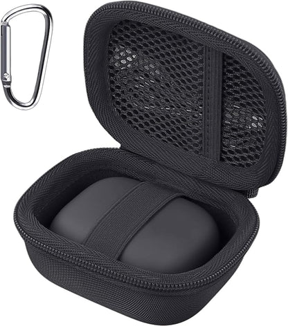 co2CREA Hard Case for Beats Powerbeats Pro 2 with Carabiner Clip, Shockproof Earbuds Storage Box – Protective Travel Cover for Powerbeats Pro 2 Wireless Bluetooth Earbuds (Jet Black Case)