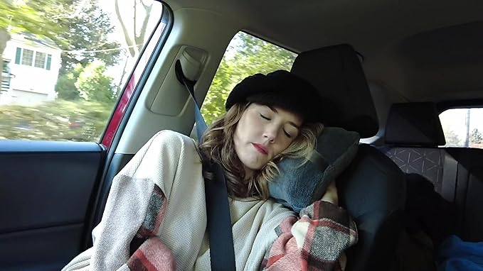 BlueHills 2-Pack Mini Premium Soft Plush Travel Blanket Pillow Airplane Essentials Flight Throw in Bag with Hand Luggage Strap Backpack Clip Accessories Portable Traveling Plane Blankets Black - M25