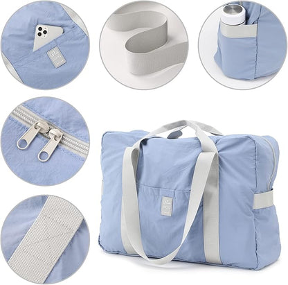 VanFn Foldable Travel Duffel Bag, Sports Duffels Gym Bag, Rainproof Nylon Totes, Sports Shoulder Handbag, Lightweight Duffle Bags For Women & Men, Outdoor Weekend Bag, P.Travel Series